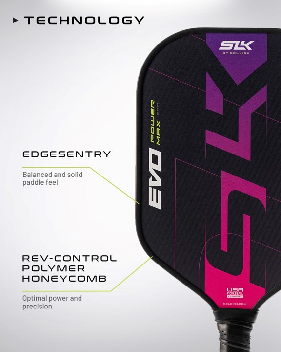 [셀커크] SLK 이보 파워 맥스 13mm 피클볼 패들(SELKIRK SLK EVO POWER MAX PICKLEBALL PADDLE)