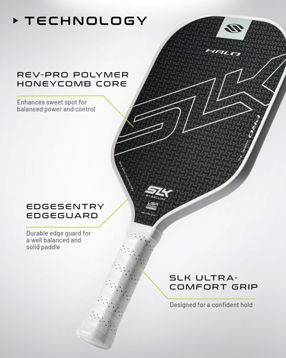 [셀커크] SLK 할로 프로 엑스엘(XL) 14mm 피클볼 패들(SELKIRK SLK HALO Pro PICKLEBALL PADDLE)